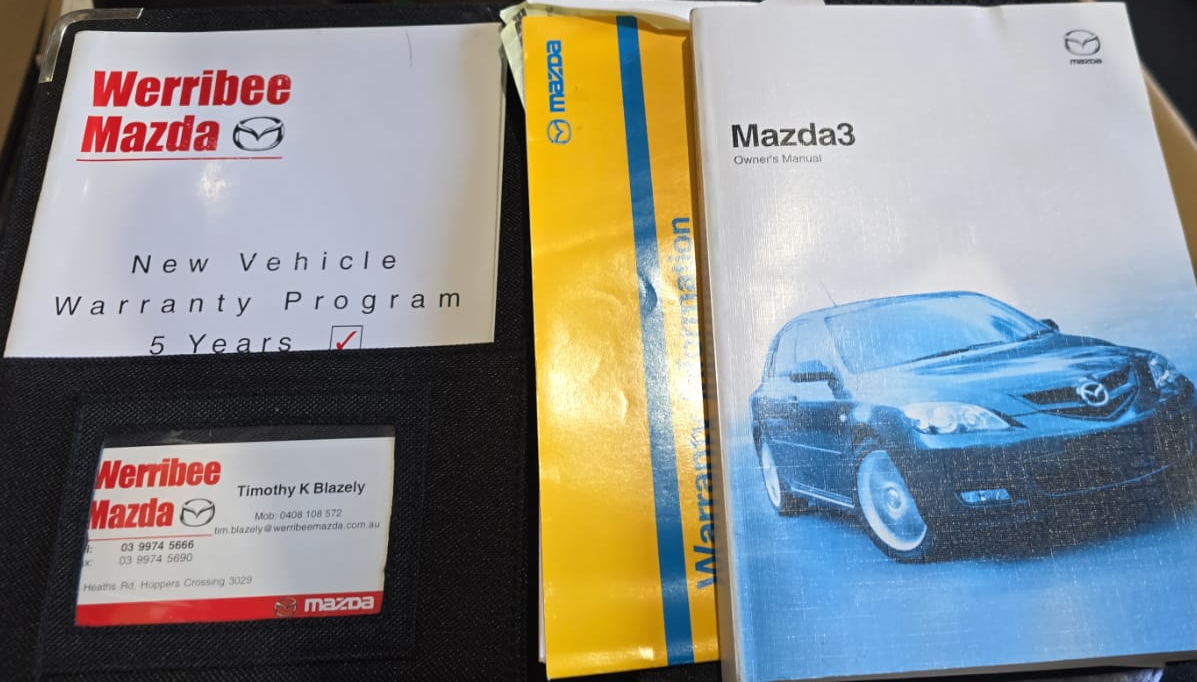 Mazda 3 Warranty and Service manual| Melbourne and Sydney