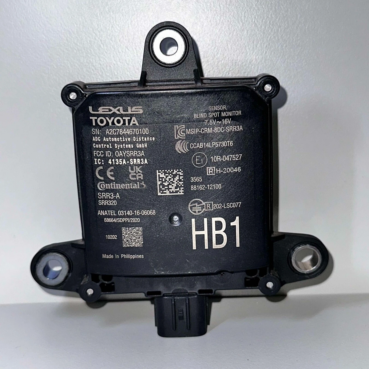 2019-2023 TOYOTA COROLLA OEM BLIND SPOT MONITOR MODULE 88162-12100 OEM| Melbourne and Sydney