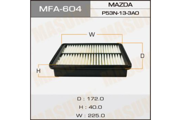 Masuma Air Filter MFA-604 Suits Ryco A1860 Fits for Mazda 2| Melbourne and Sydney
