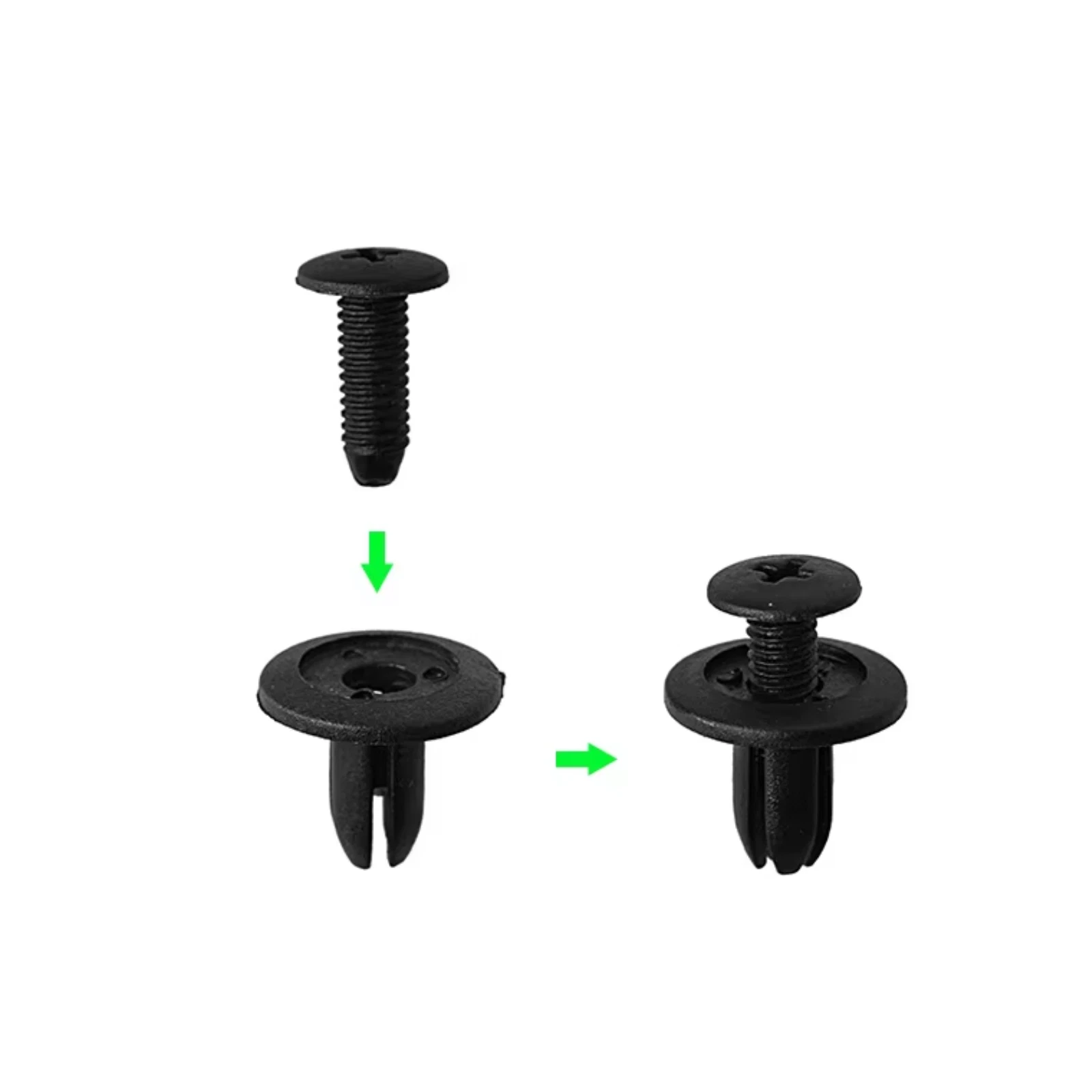 20X CAR PLASTIC 6MM SCRIVET SCREW CLIPS FIT DOOR BOOT TRIM PANELS BUMPER| Melbourne and Sydney