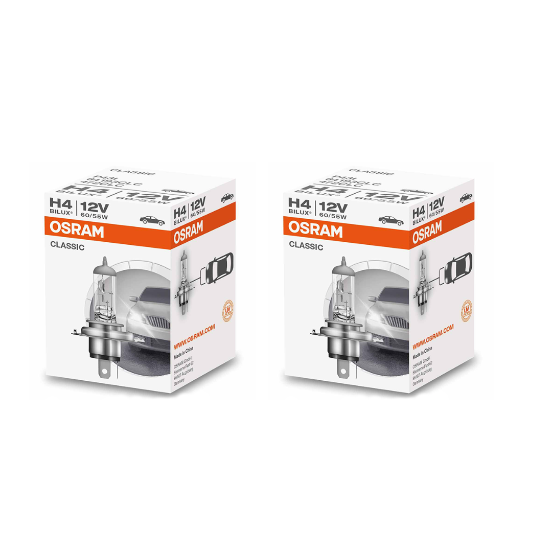 2X Osram 12v H4 55w Globes (2 Globes) Classic| Melbourne and Sydney