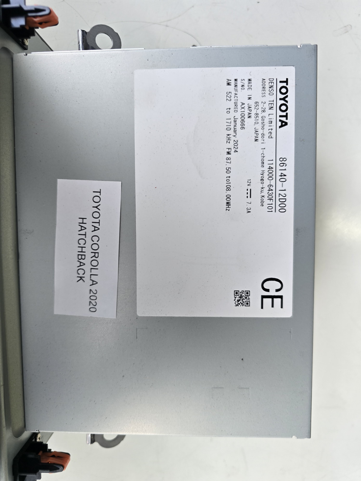 2024 Toyota Corolla E210 Navigation Head Unit Display Screen Genuine 86140-12D00| Melbourne and Sydney