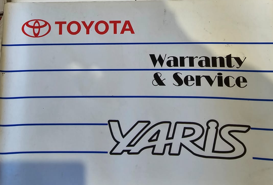 Toyota Yaris Warranty and Service Manual| Melbourne and Sydney