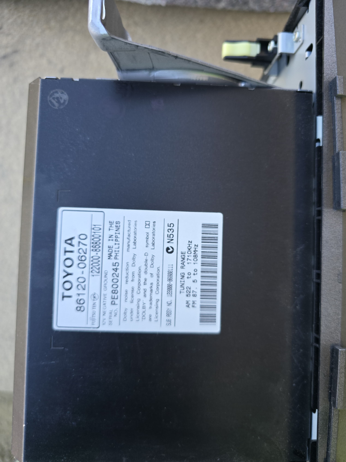 Stereo/Head Unit For 2006-2009 Toyota Camry ACV40 Radio/CD Player PN 86120-06270| Melbourne and Sydney