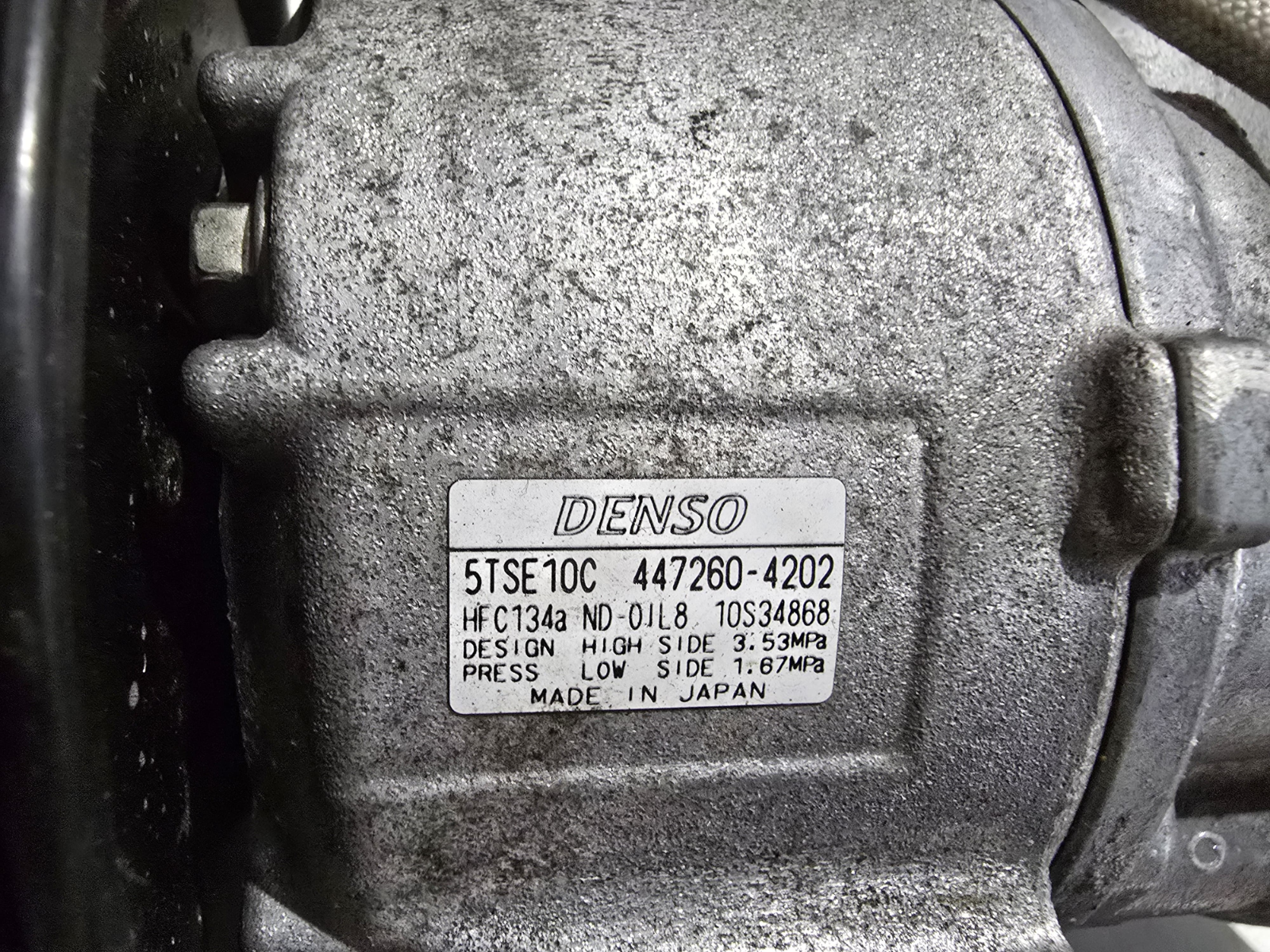 USED OEM Toyota Yaris Hatch NCP13 AC COMPRESSOR 447260-4202 / 88310-52750| Melbourne and Sydney