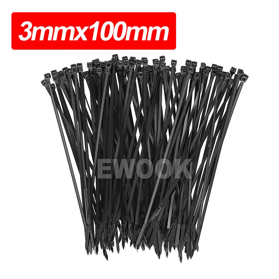 Cable Ties Zip Ties Nylon UV Stabilised 100/200/500/1000x Bulk Black Cable Tie| Melbourne and Sydney