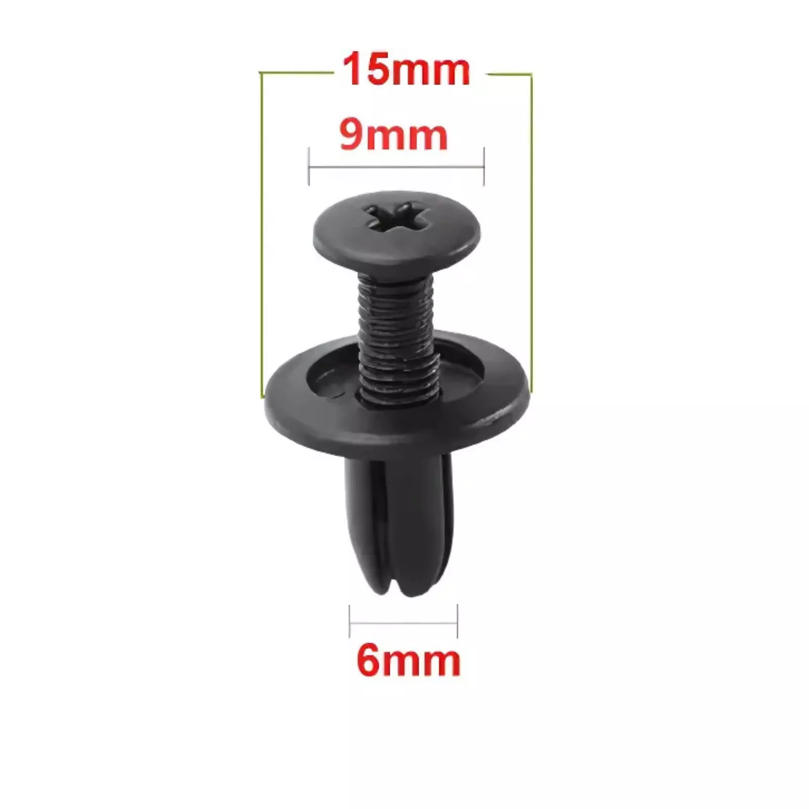 20X CAR PLASTIC 6MM SCRIVET SCREW CLIPS FIT DOOR BOOT TRIM PANELS BUMPER| Melbourne and Sydney