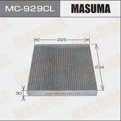 Masuma MC-929CL Cabin Air Filter Fits Honda Civic FD FK Suits Ryco RCA223P