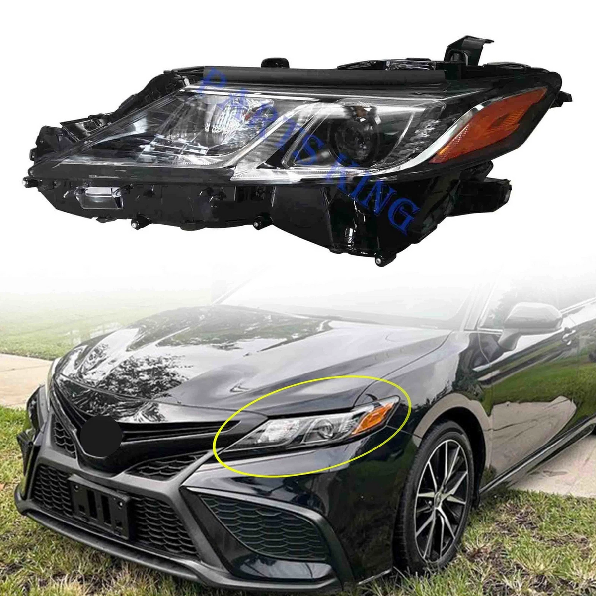 Headlight LH Fits 2018-2020 Toyota Camry LE SE Driver Side