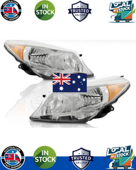 Headlight Set Fits 2012-2014 Toyota Yaris Hatchback LH+RH Pair AU