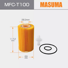 Masuma MFC-T100 Oil Filter Fits Toyota Land Cruiser Suits Ryco R2651P